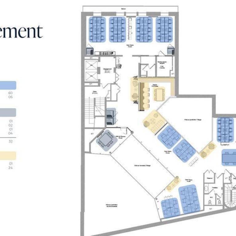Bureaux à louer de 465m2 