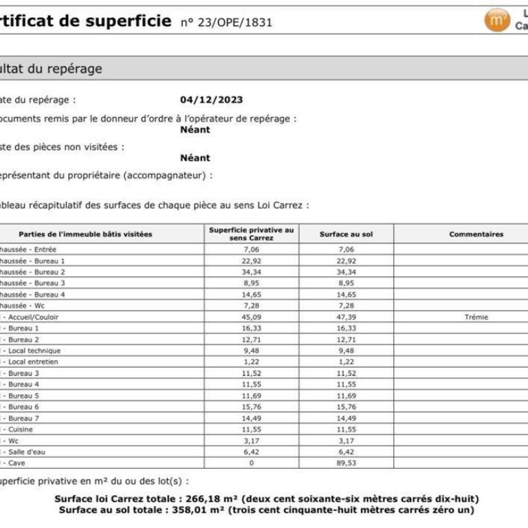 Bureaux à vendre de 266m2 