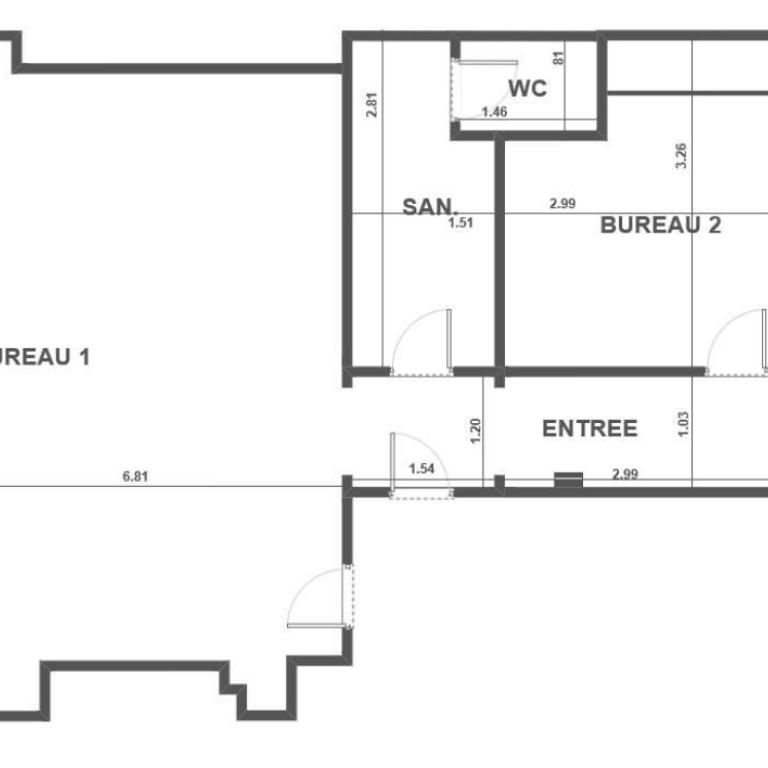 Bureaux à vendre - Lots divisibles de 45 m² à 75 m²