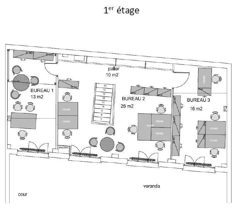 Bureaux à vendre de 504m2 