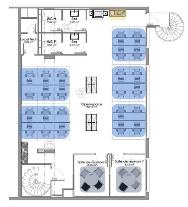 Bureaux à louer de 557m2 