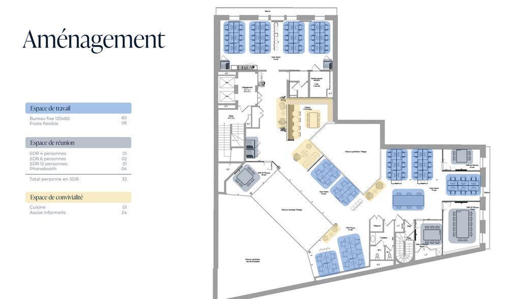 Bureaux à louer de 465m2 