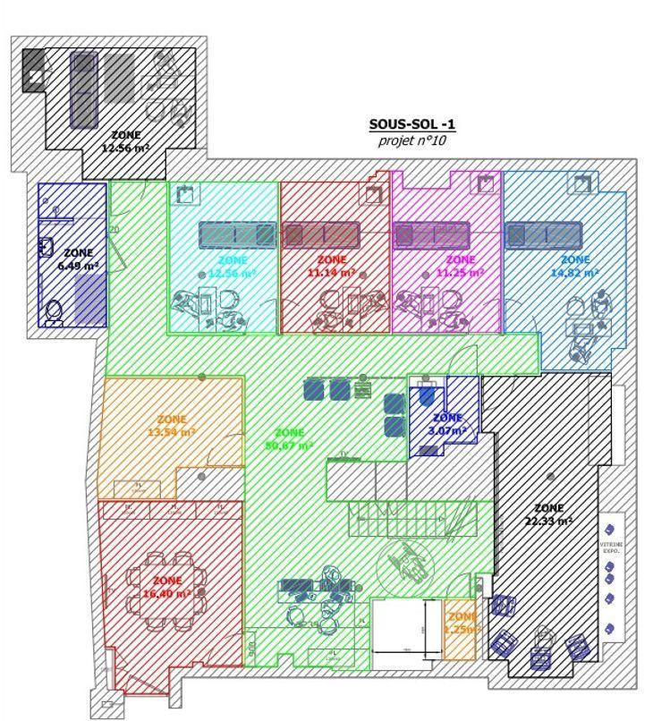 Bureaux à vendre de 266m2 