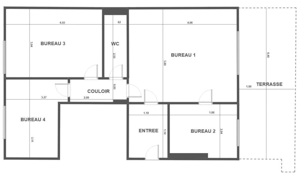 Bureaux à vendre - Lots divisibles de 45 m² à 75 m²