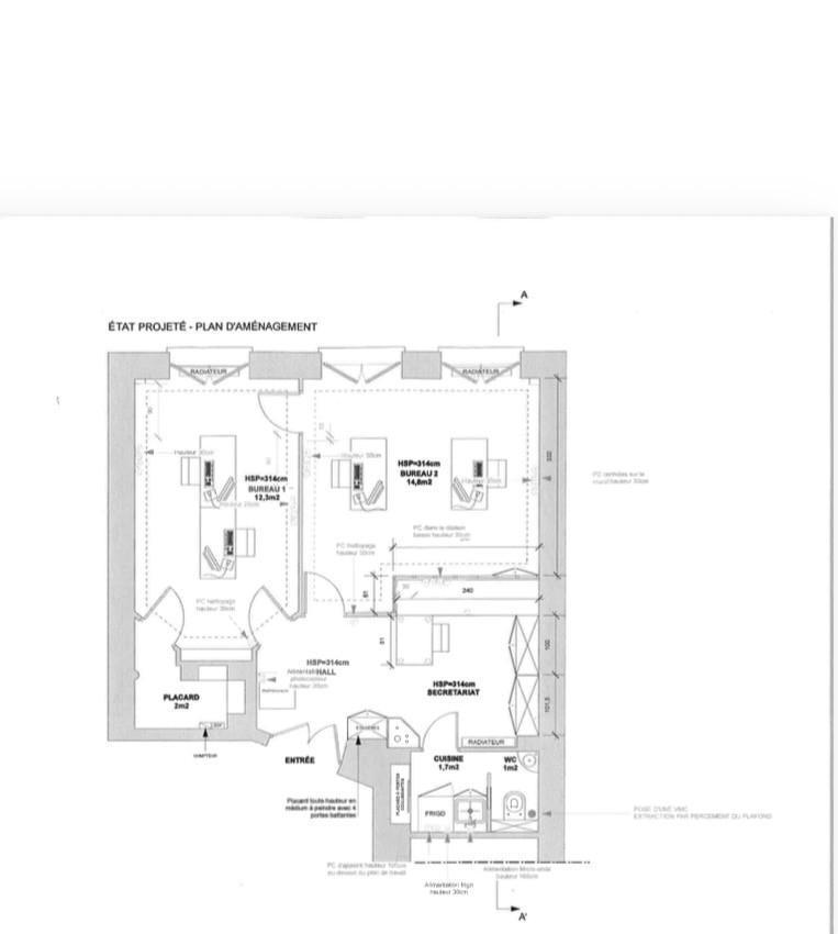 Bureaux à louer de 50m2 
